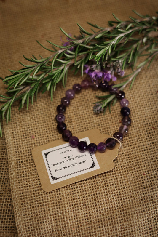 Amethyst Beaded Bracelet