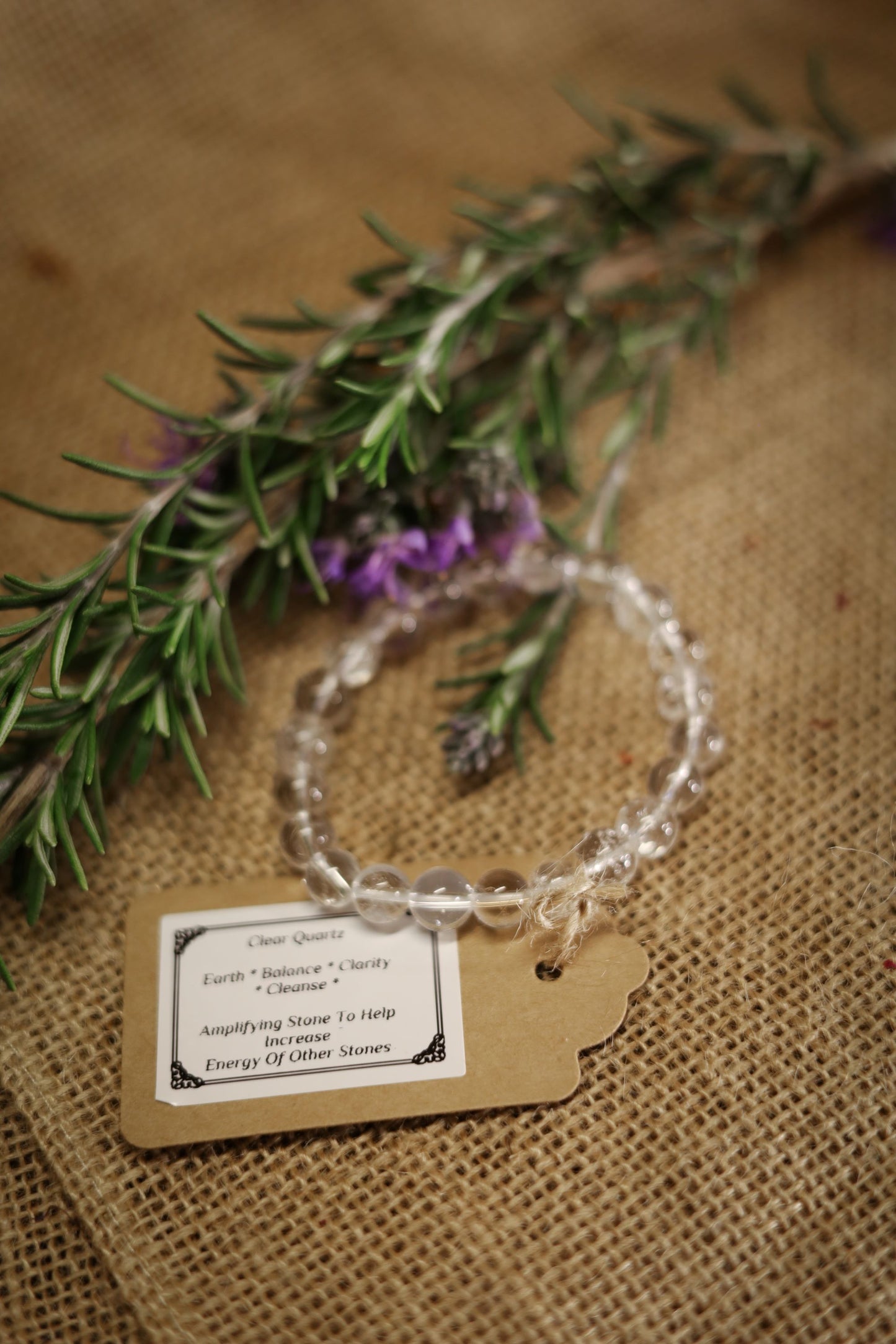 Clear Quartz Beaded Bracelet