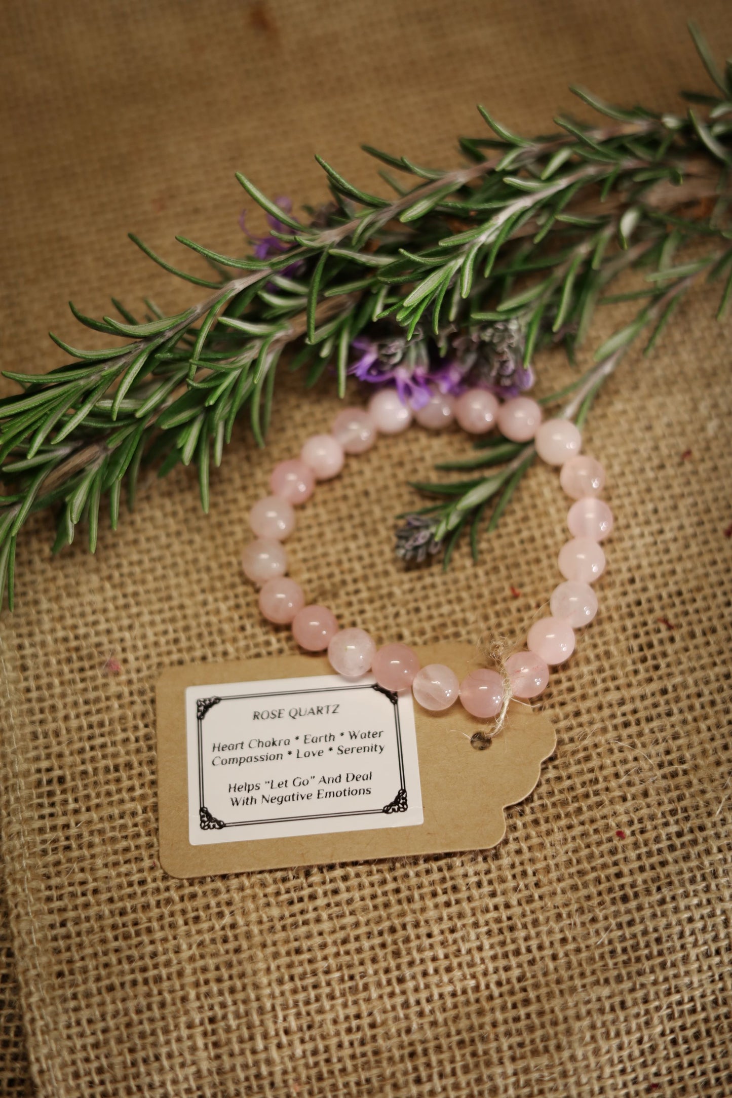 Rose Quartz Beaded Bracelet